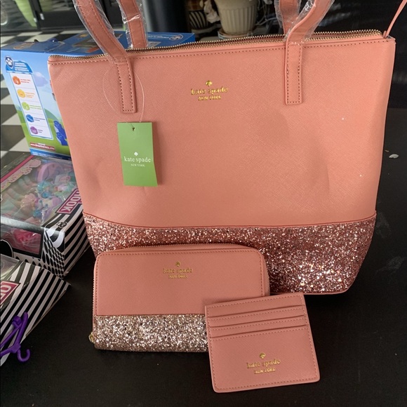 kate spade 3 piece purse set